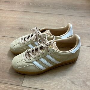 Adidas Beige and White Sneakers